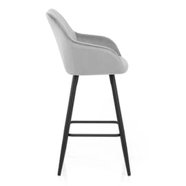 Lanson Bar Stool Grey Velvet