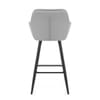 Lanson Bar Stool Grey Velvet