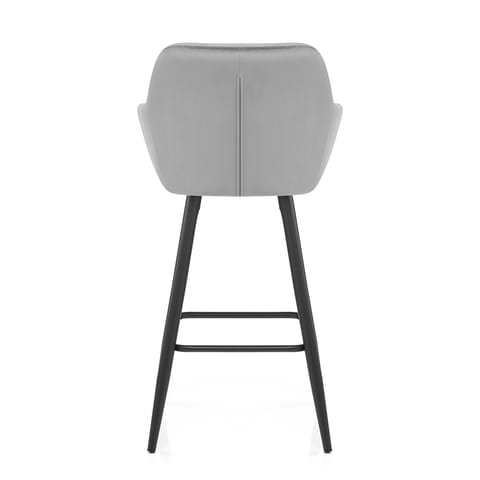 Lanson Bar Stool Grey Velvet