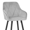 Lanson Bar Stool Grey Velvet