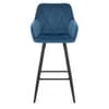 Lanson Bar Stool Midnight Blue Velvet