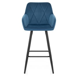 Lanson Bar Stool Midnight Blue Velvet