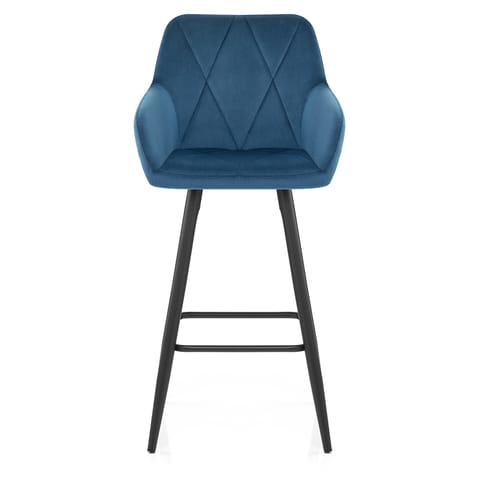 Lanson Bar Stool Midnight Blue Velvet