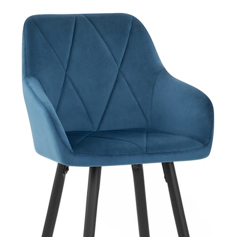 Lanson Bar Stool Midnight Blue Velvet