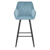 Lanson Bar Stool Sky Blue Velvet