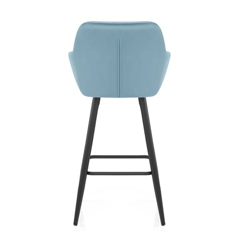 Lanson Bar Stool Sky Blue Velvet