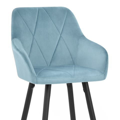 Lanson Bar Stool Sky Blue Velvet