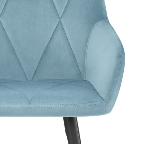 Lanson Bar Stool Sky Blue Velvet