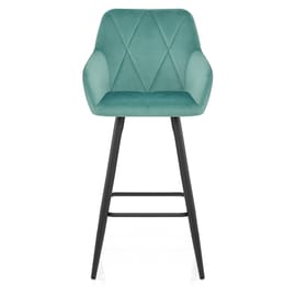 Lanson Bar Stool Teal Velvet