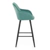 Lanson Bar Stool Teal Velvet