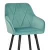 Lanson Bar Stool Teal Velvet