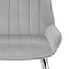 Mustang Chrome Chair Grey Velvet