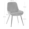 Mustang Chrome Chair Grey Velvet