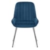 Mustang Chrome Chair Midnight Blue Velvet