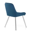 Mustang Chrome Chair Midnight Blue Velvet
