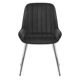 Mustang Chrome Chair Black Velvet