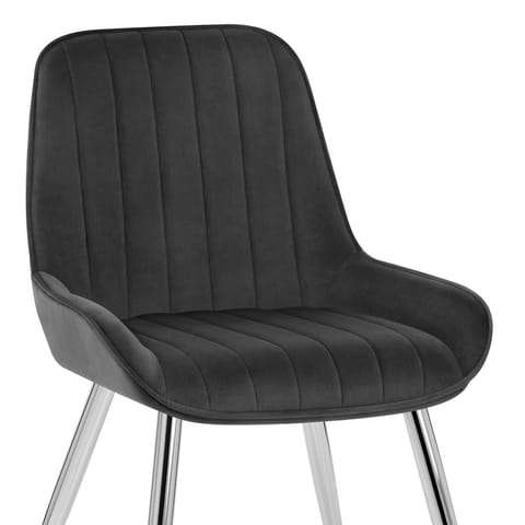 Mustang Chrome Chair Black Velvet