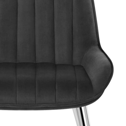 Mustang Chrome Chair Black Velvet