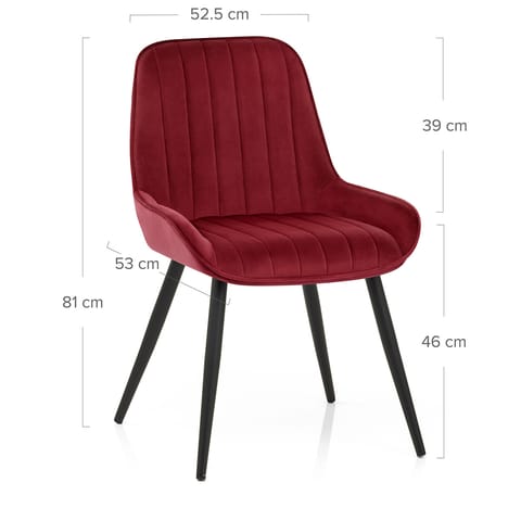 Mustang Chair Red Velvet