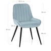 Mustang Chair Sky Blue Velvet