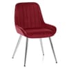 Mustang Chrome Chair Red Velvet