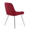 Mustang Chrome Chair Red Velvet