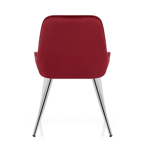 Mustang Chrome Chair Red Velvet