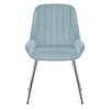 Mustang Chrome Chair Sky Blue Velvet