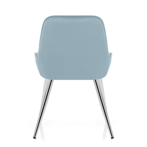 Mustang Chrome Chair Sky Blue Velvet