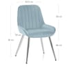 Mustang Chrome Chair Sky Blue Velvet