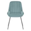 Mustang Chrome Chair Teal Velvet