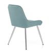 Mustang Chrome Chair Teal Velvet