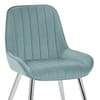 Mustang Chrome Chair Teal Velvet