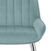 Mustang Chrome Chair Teal Velvet