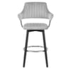 Emily Bar Stool Grey Velvet