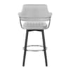 Emily Bar Stool Grey Velvet
