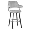 Emily Bar Stool Grey Velvet