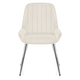 Mustang Chrome Chair Cream Velvet