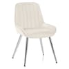 Mustang Chrome Chair Cream Velvet