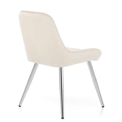 Mustang Chrome Chair Cream Velvet