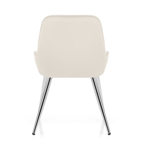 Mustang Chrome Chair Cream Velvet