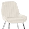 Mustang Chrome Chair Cream Velvet