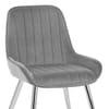 Mustang Chrome Chair Dark Grey Velvet