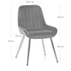 Mustang Chrome Chair Dark Grey Velvet