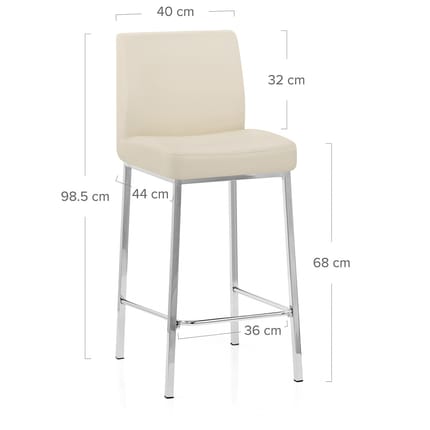 Pacino Stool Cream Dimensions