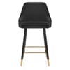 Glam Stool Gold & Black Velvet