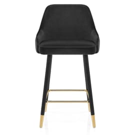 Glam Stool Gold & Black Velvet