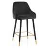 Glam Stool Gold & Black Velvet