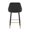 Glam Stool Gold & Black Velvet