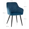 Chevy Armchair Blue Velvet